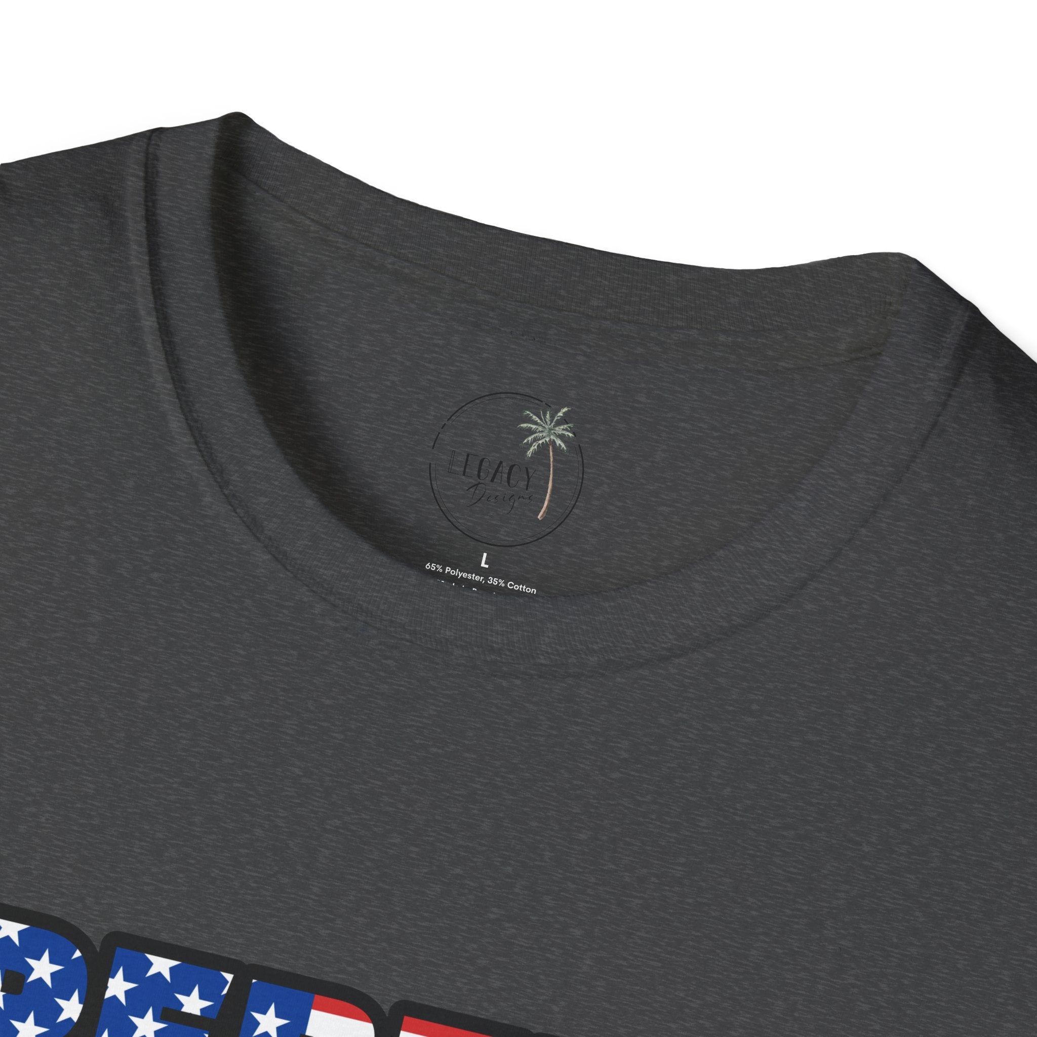 Rebels Baseball T-Shirt | Mascot Batter with American Flag Text