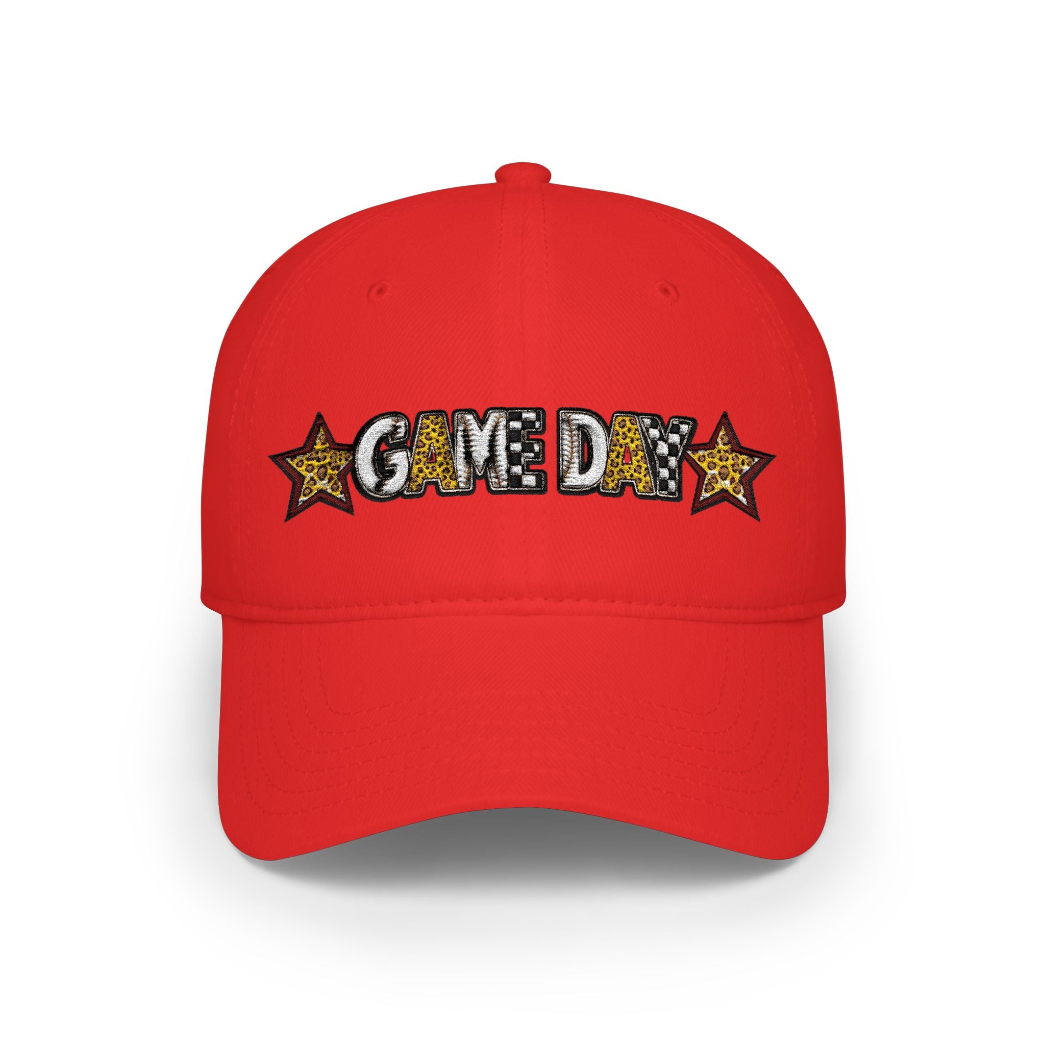 GAME DAY Low Profile Baseball Cap | leopard Stars Sport Fan Hat
