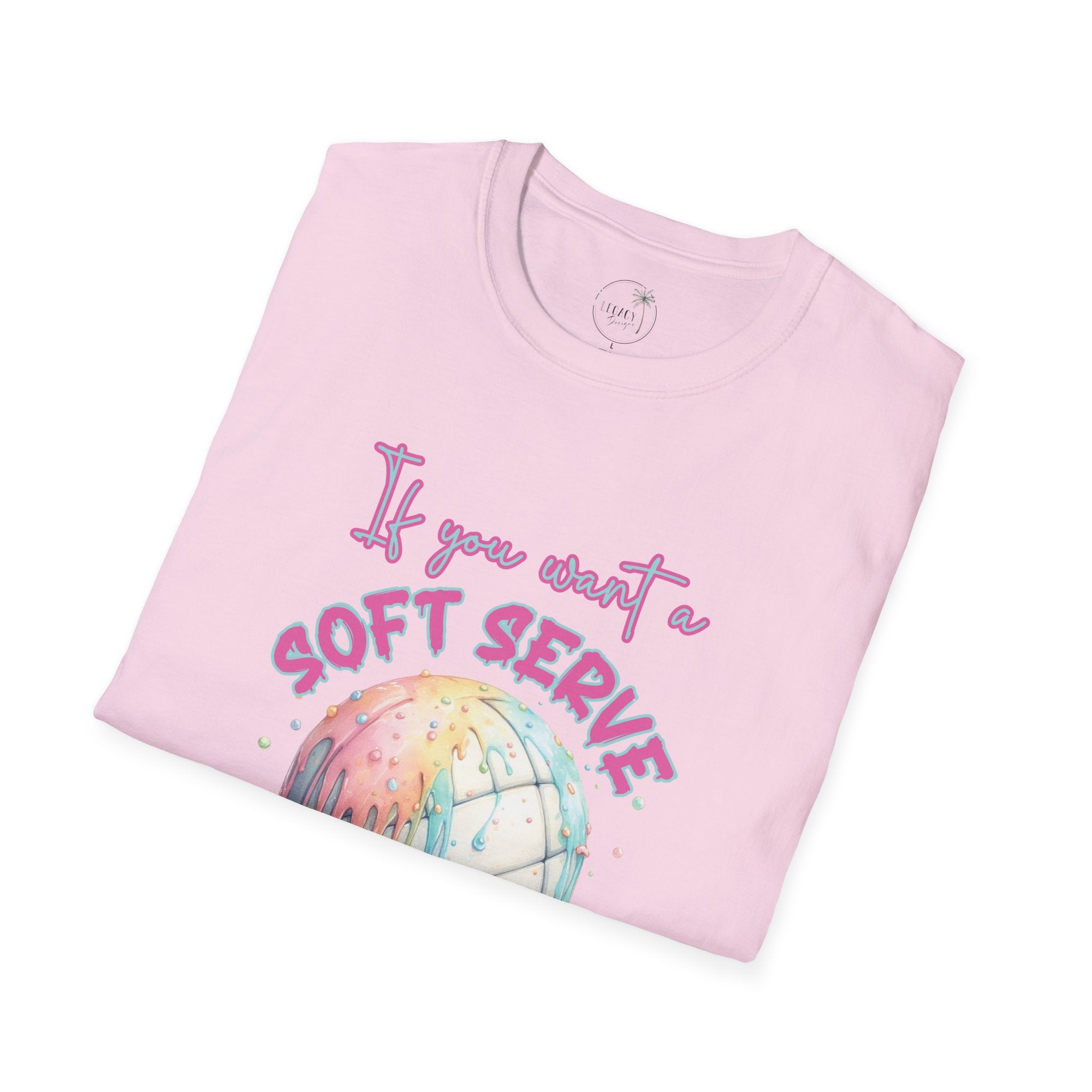 Soft Serve Volleyball Shirt, pastel ice cream graphic