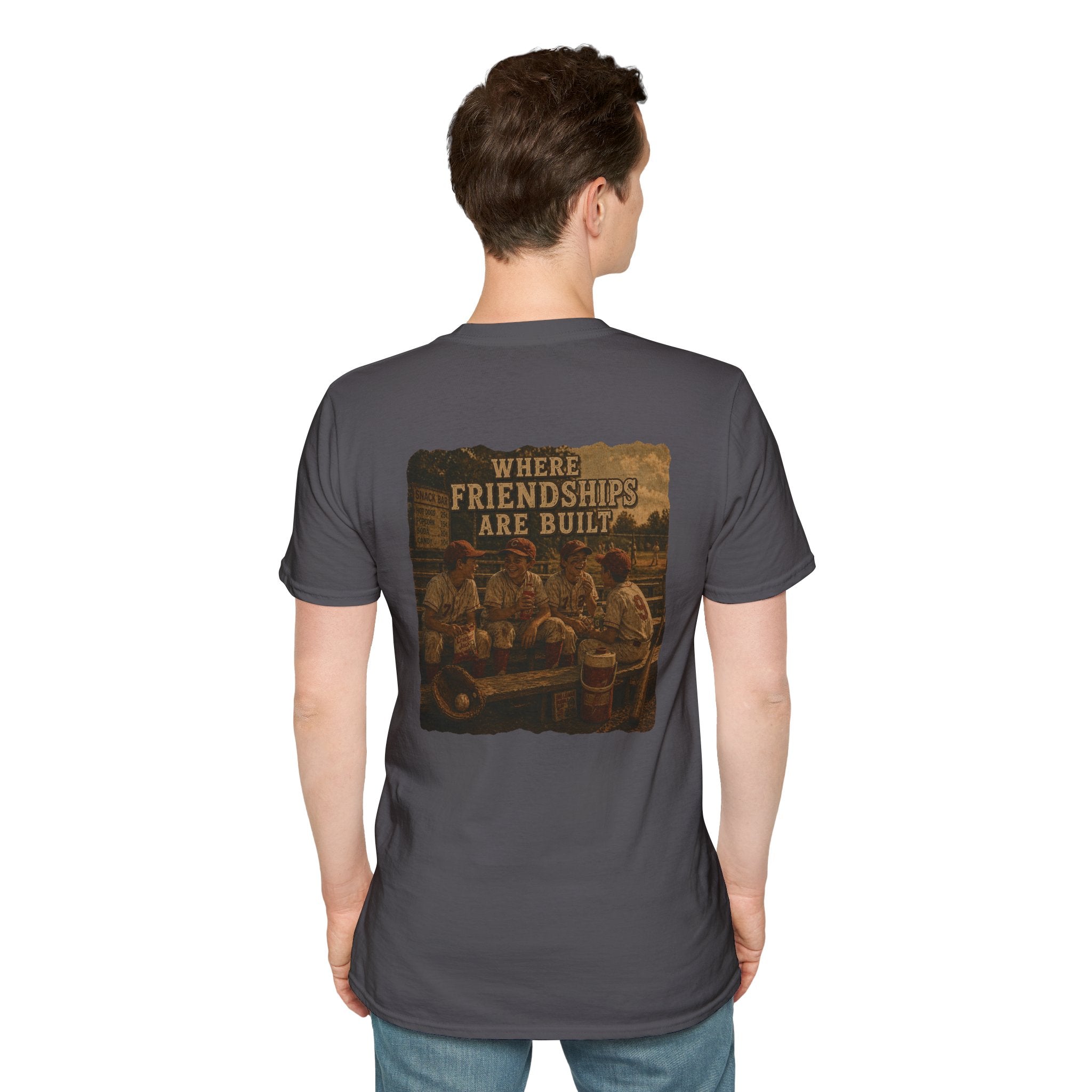 Vintage Baseball Nostalgia Shirt, Where Friendships Are Built Tee, Classic Baseball Fan Shirt, Game Day Graphic Tee, Sports Lover Gift