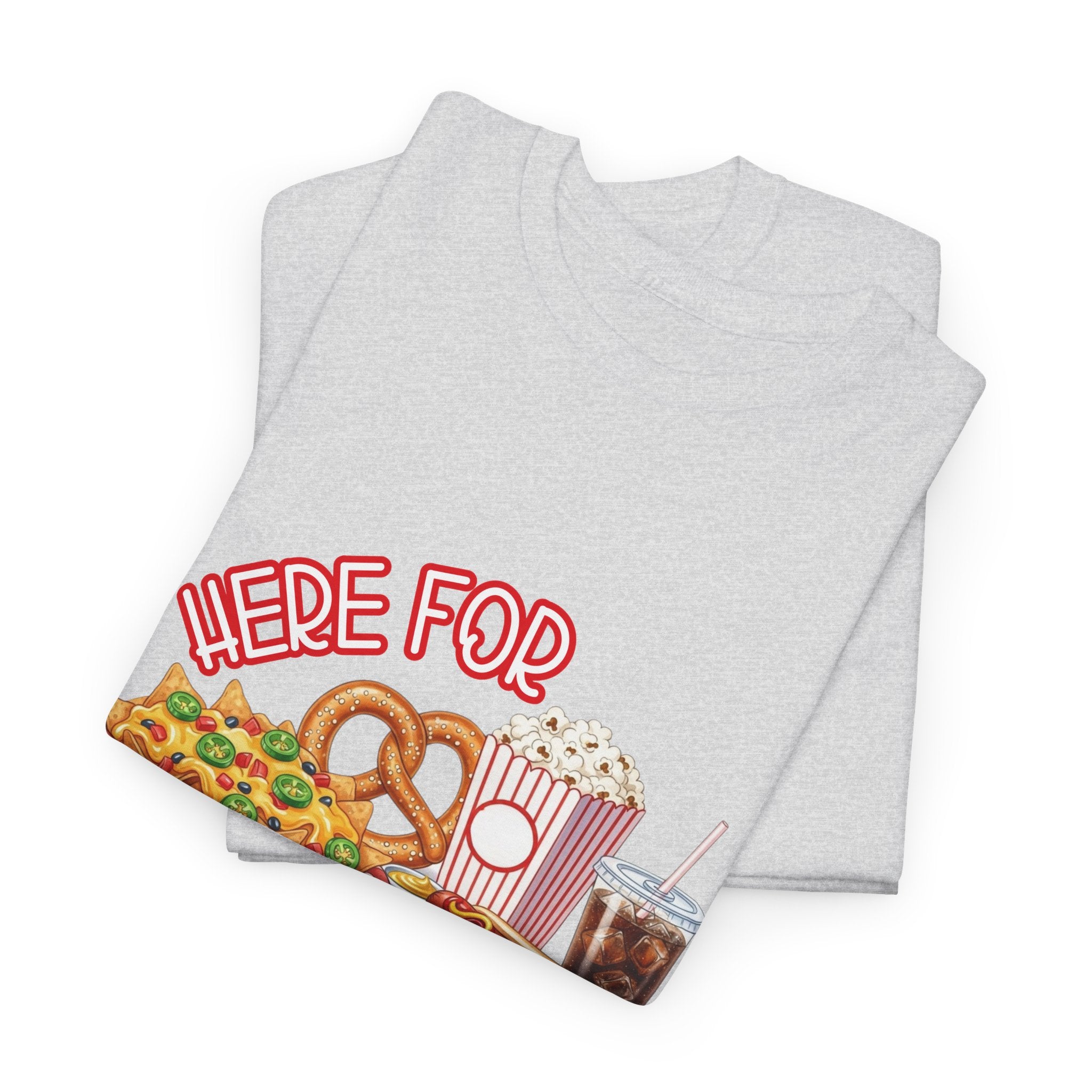 Here For The Snacks T-Shirt |Ballpark Snacks Nachos Popcorn Pretzel Soda