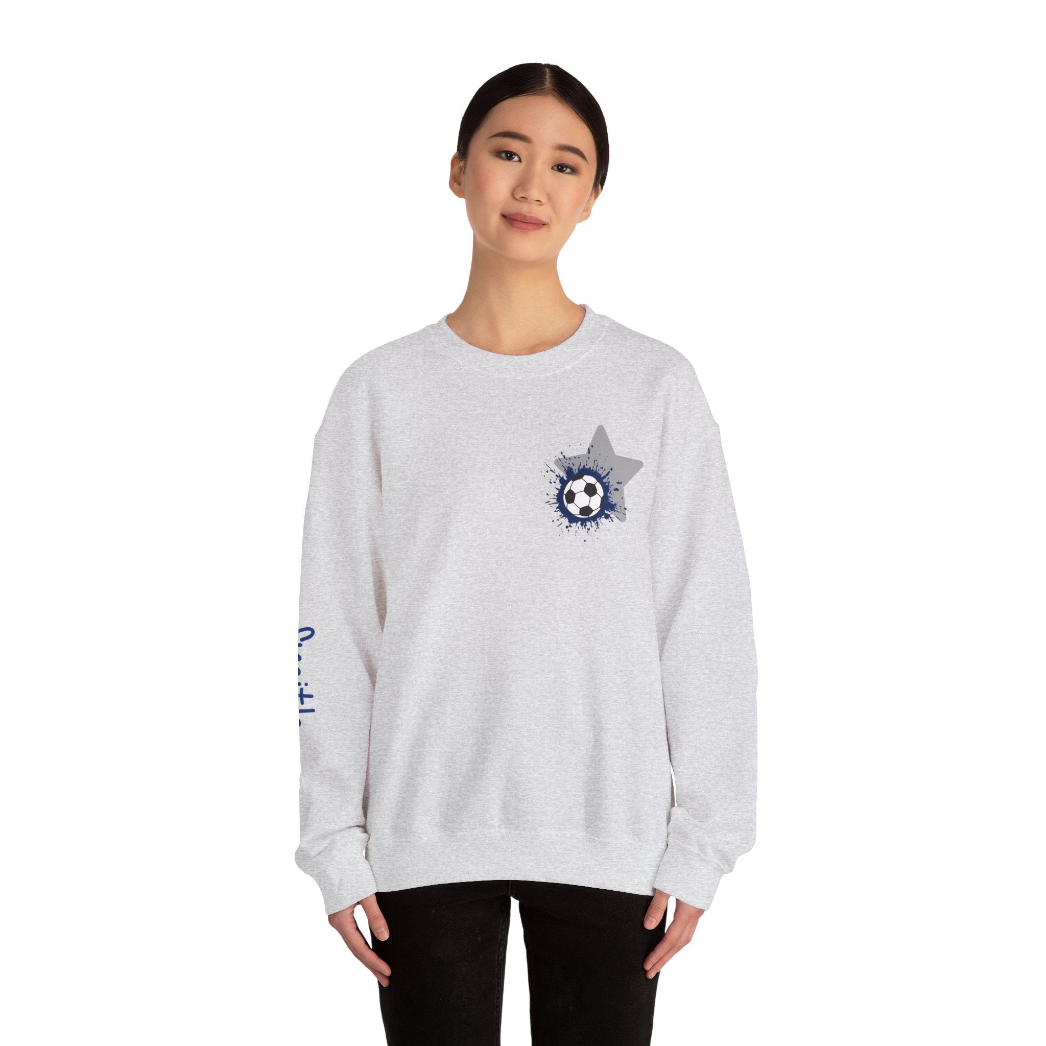 Freedom Falcons Soccer Player Crewneck Sweatshirt | My Favorite Player Back Print