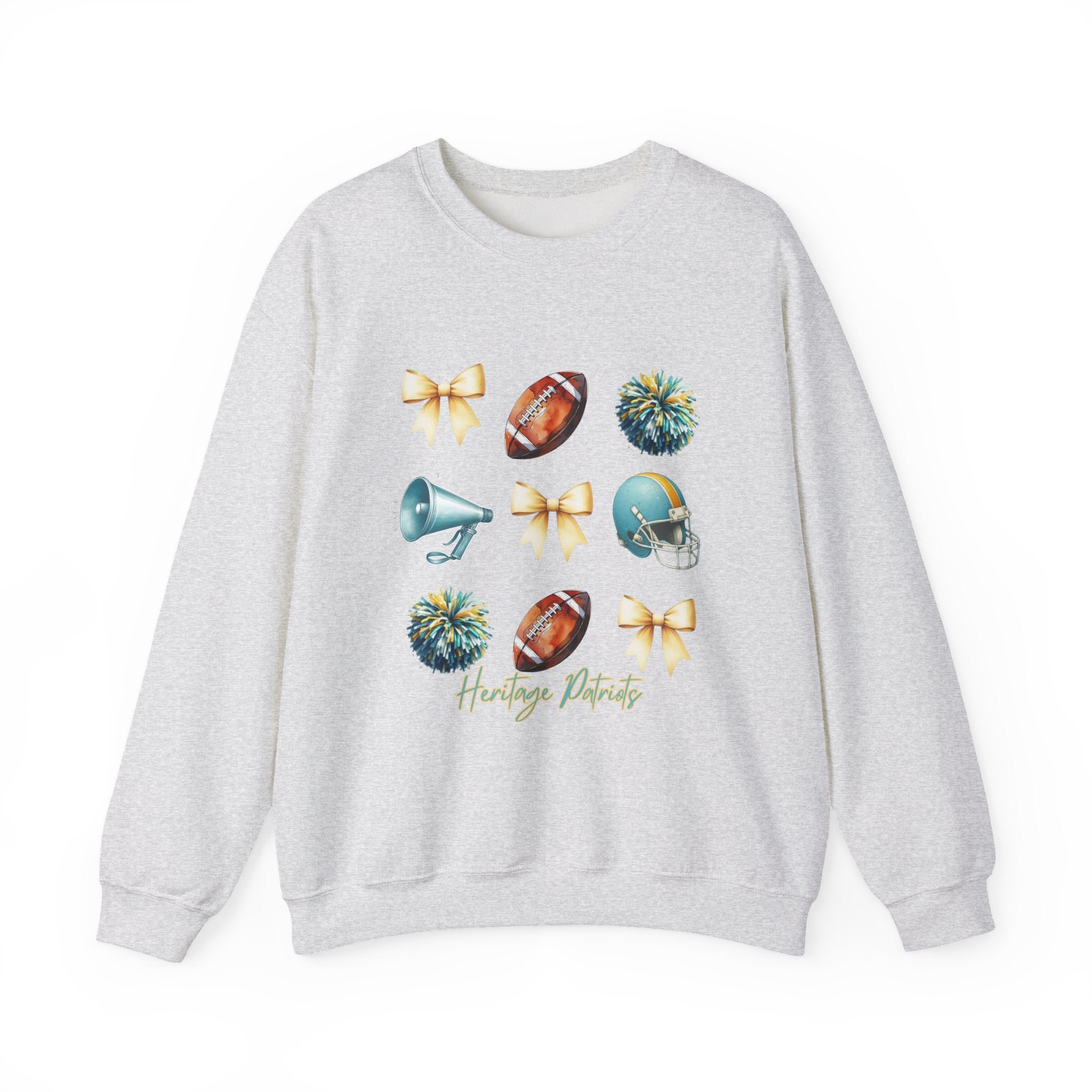 Football Cheer Icons Sweatshirt | Helmet, Pom-Poms, Megaphone