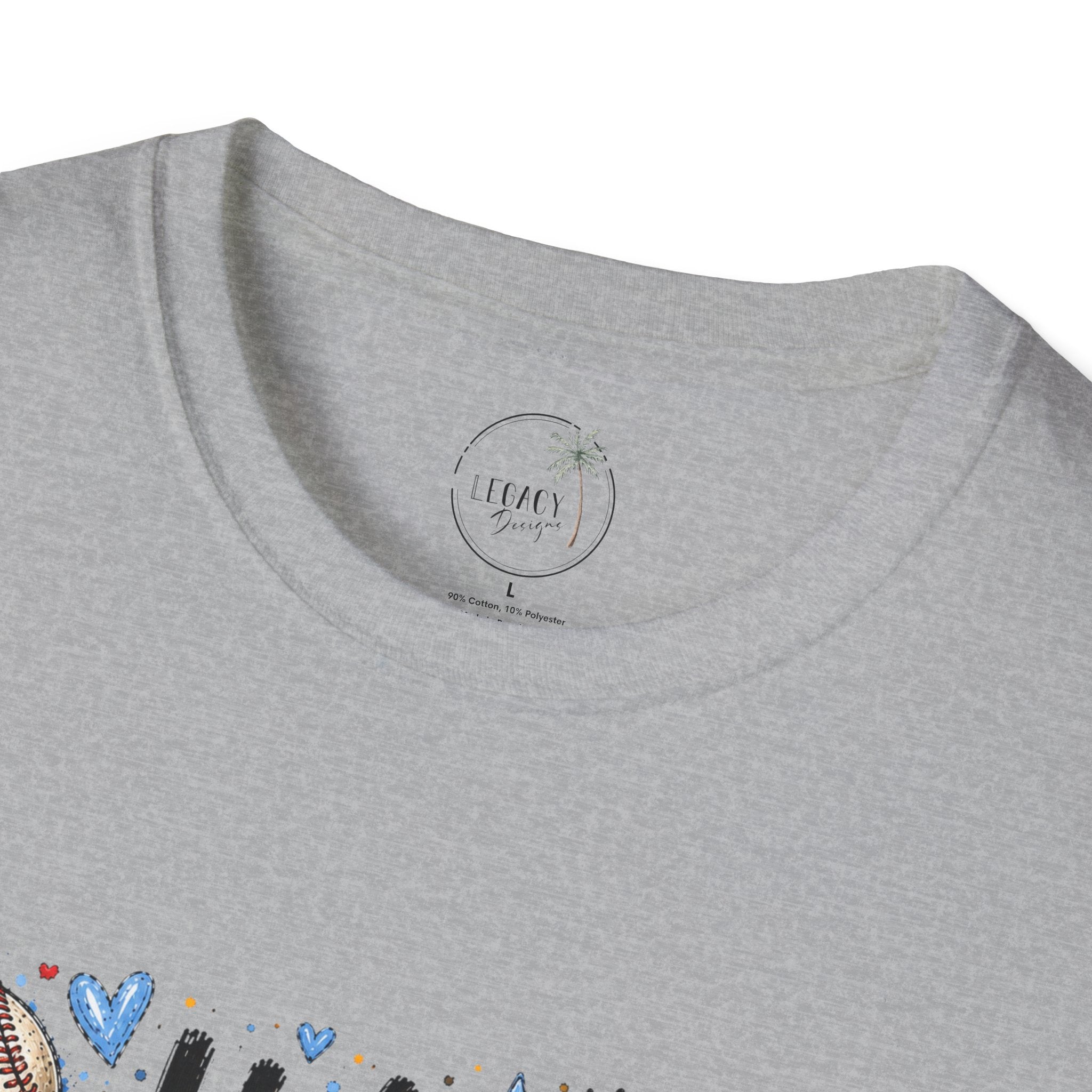 Patriot-"He's a Baller baseball I can tell" T-Shirt | Baseball Mom Dad Fan T-shirt