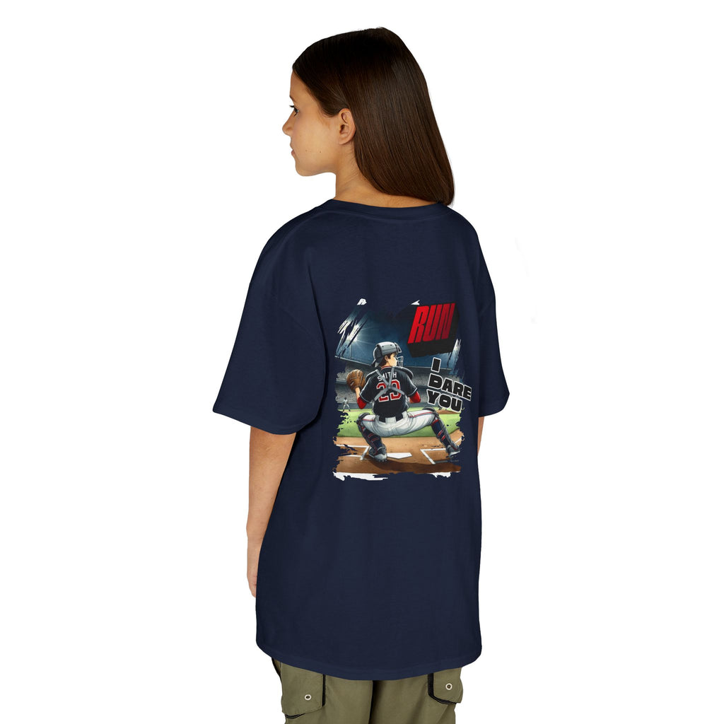 Baseball Catcher Kids Tee I Dare You Graphic tee