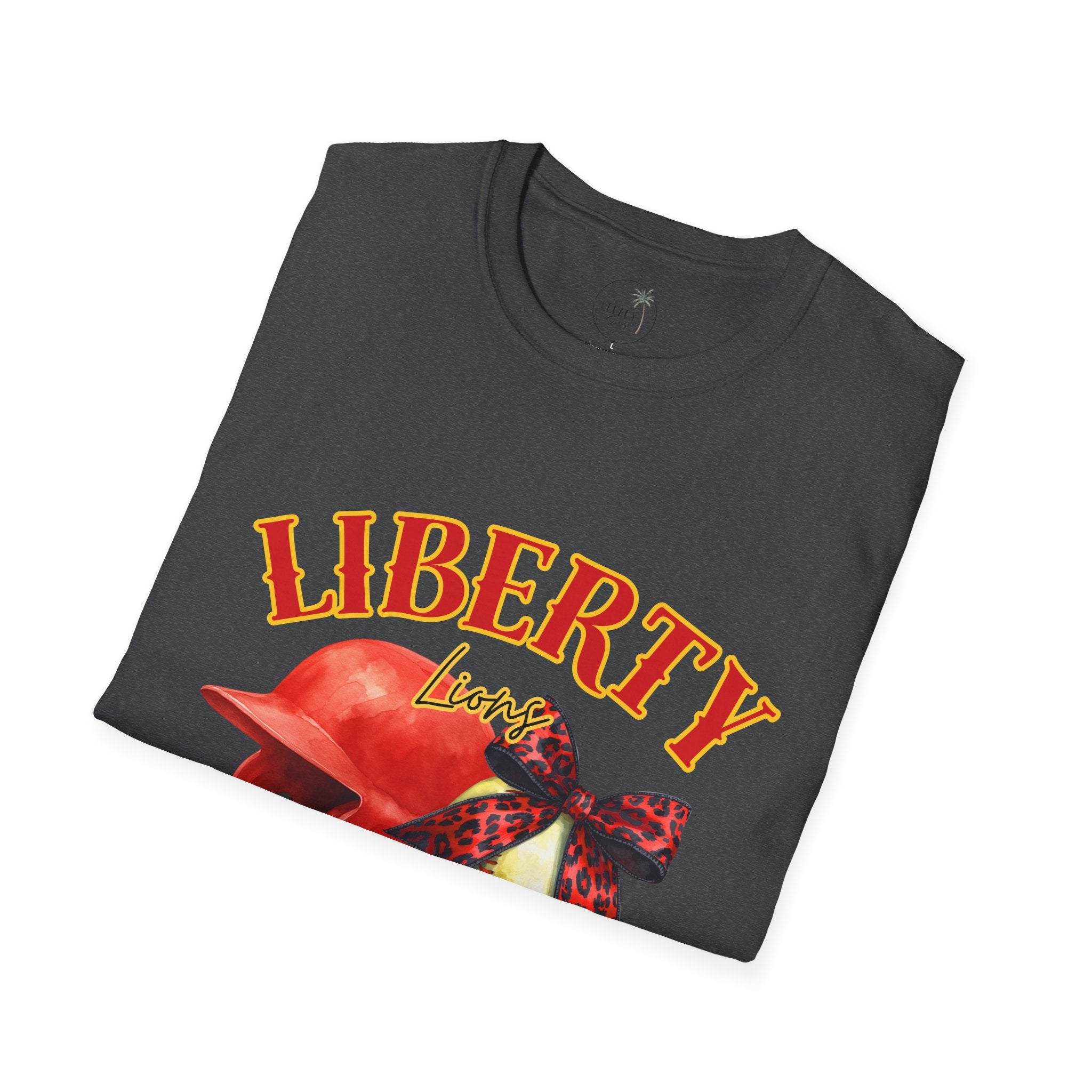 Liberty Softball Helmet Graphic T-Shirt — Patriotic Team Spirit Tee