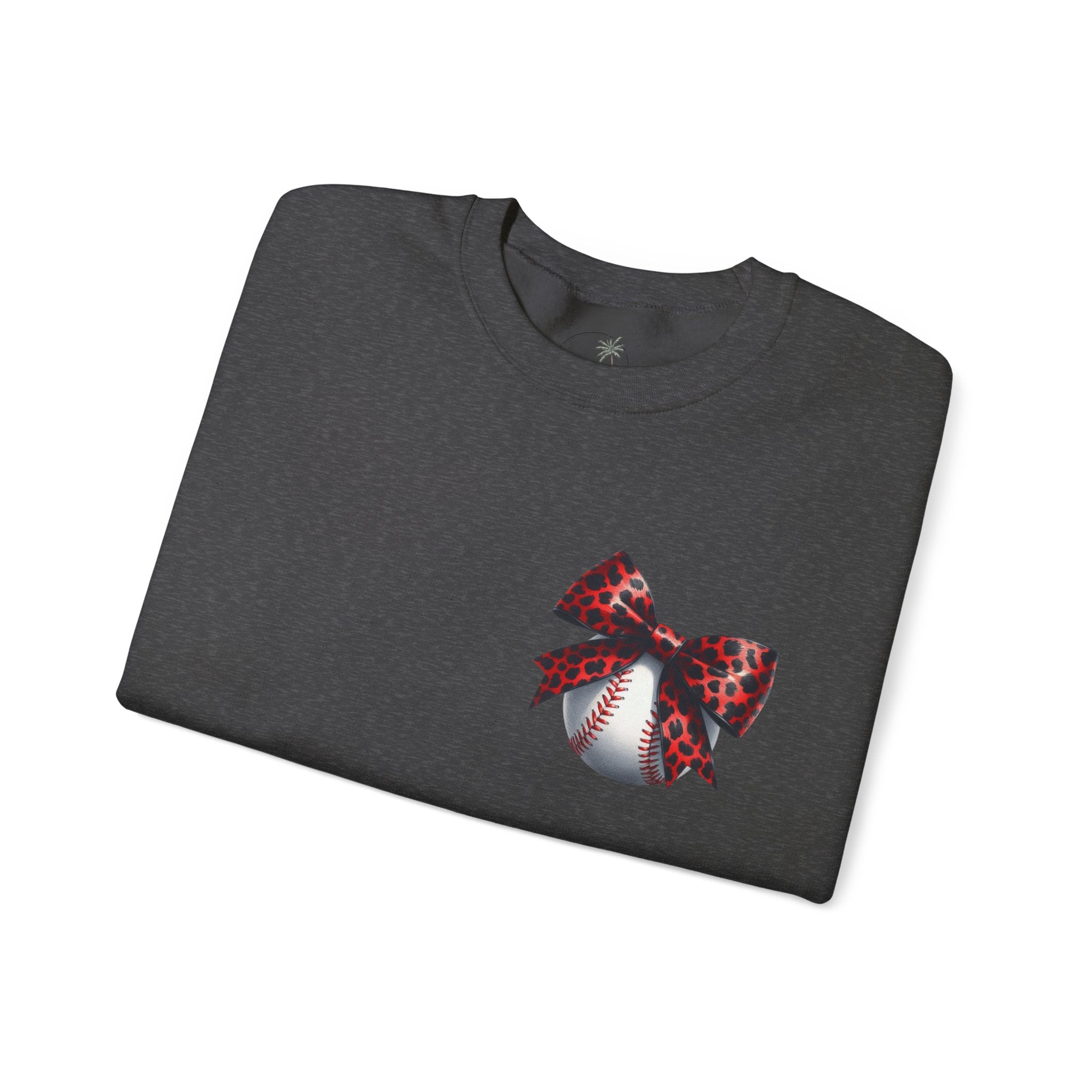 Spartans Baseball Red Leopard Bow Baseball