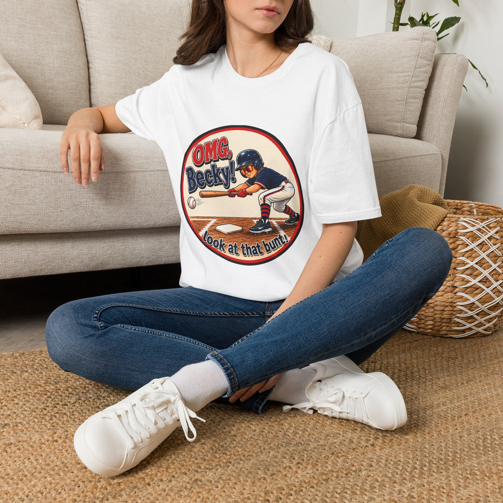 OMG Becky 'Look at That Bunt' Baseball T-Shirt — Retro Batter Graphic Tee