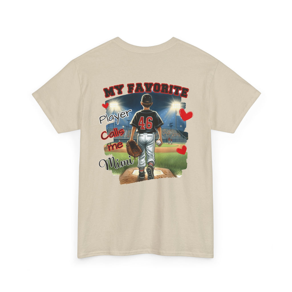 Baseball MIMI Tee - My Favorite Player Calls Me MIMI Gift for Sports Lovers, Family Support Tee