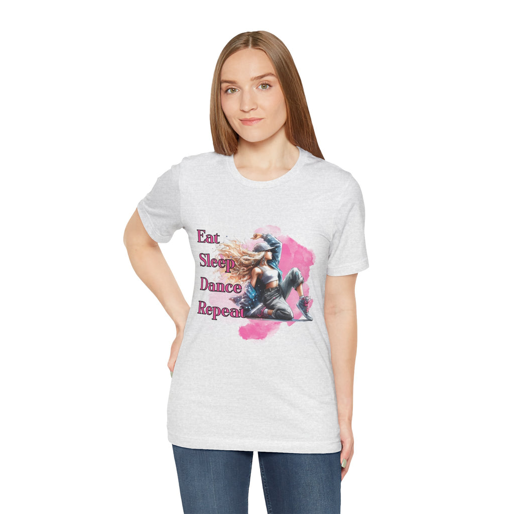 Eat Sleep Dance Repeat-Dance Lover's Unisex Tee, Gift for Dancers, Casual Dancewear, Festival Top, Unique Graphic Tee