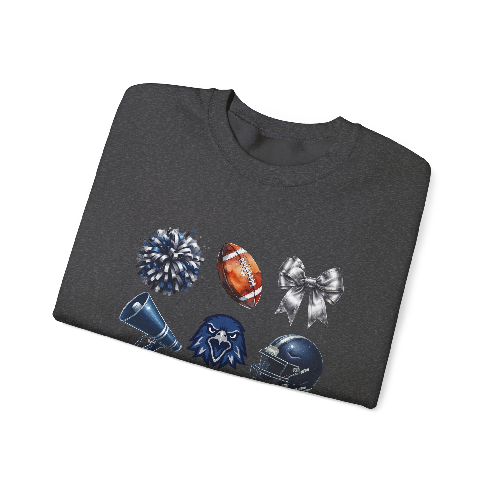 Freedom Falcons Football Crewneck Sweatshirt | Football Icons, Megaphone & Bows
