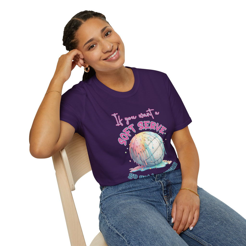 Soft Serve Volleyball Shirt, pastel ice cream graphic
