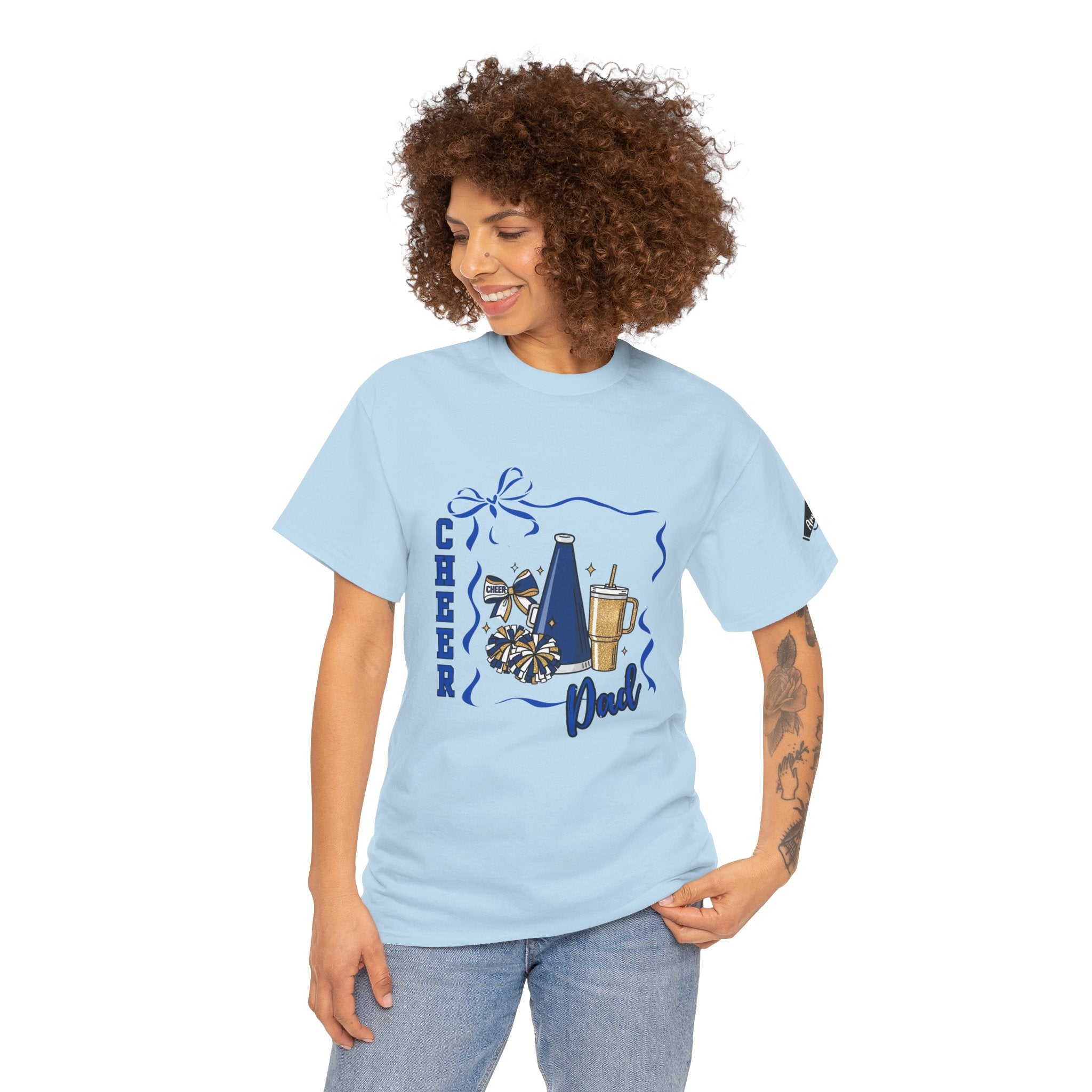 Cheer Dad T-Shirt | Pom Pom, Megaphone, Coffee Graphic