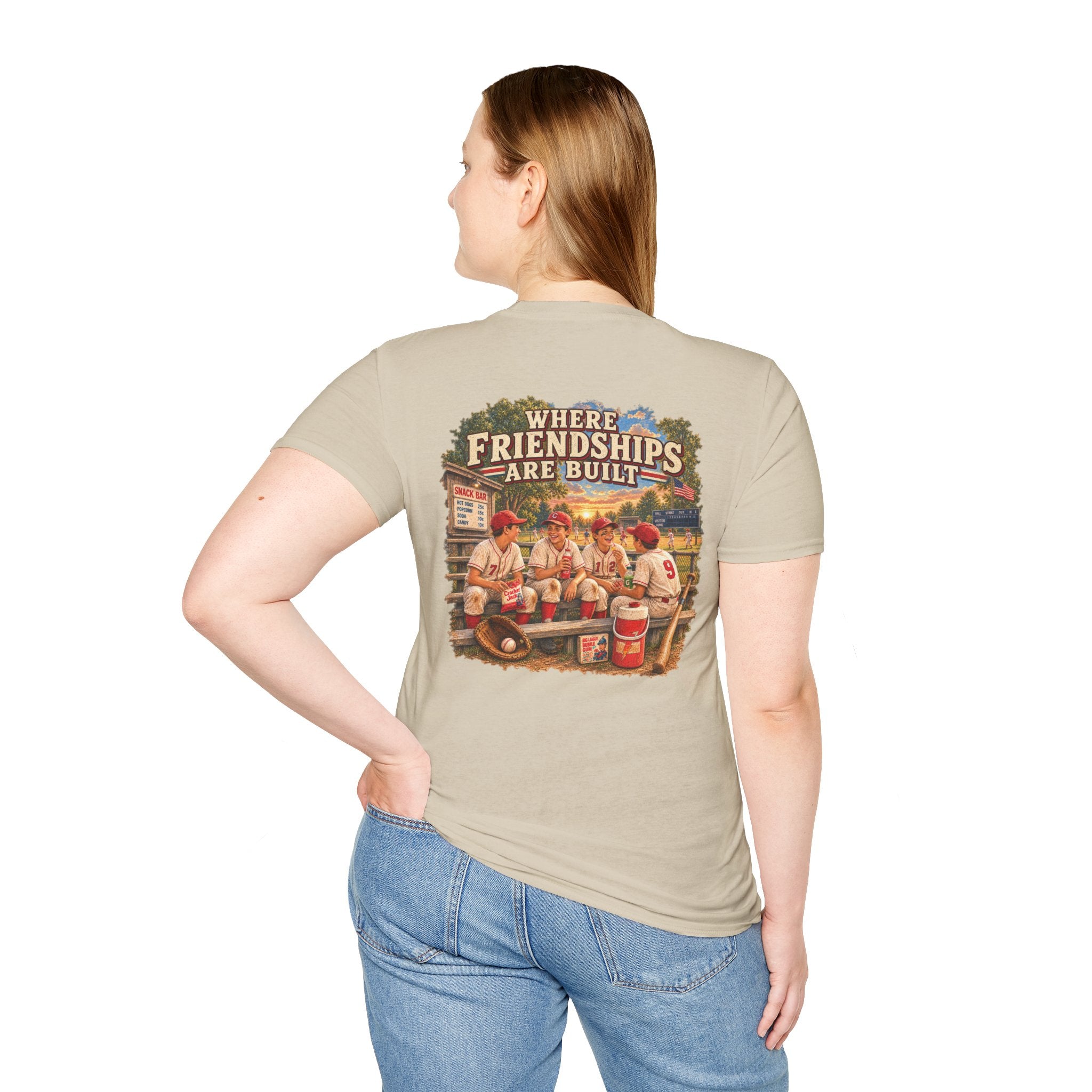 Vintage Baseball Nostalgia Shirt, Where Friendships Are Built Tee, Classic Baseball Fan Shirt, Game Day Graphic Tee, Sports Lover Gift