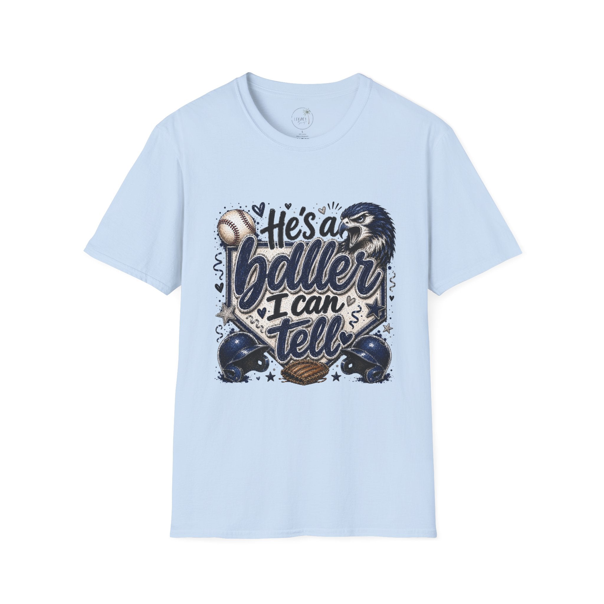 Falcon Baseball 'He's a Baller I Can Tell' T‑Shirt