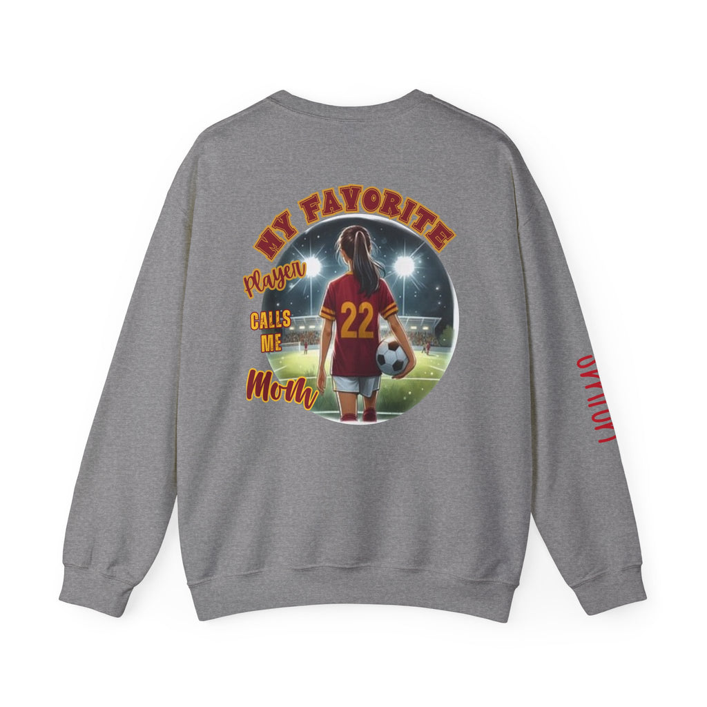 Liberty Soccer Player Crewneck Sweatshirt | My Favorite Player Back Print