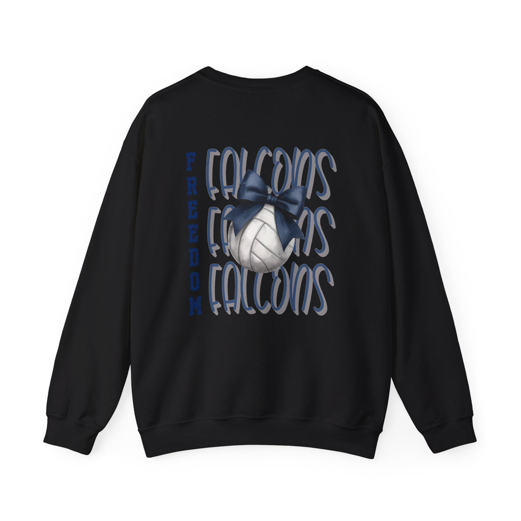 Falcons Freedom with Navy Bow Crewneck Sweatshirt