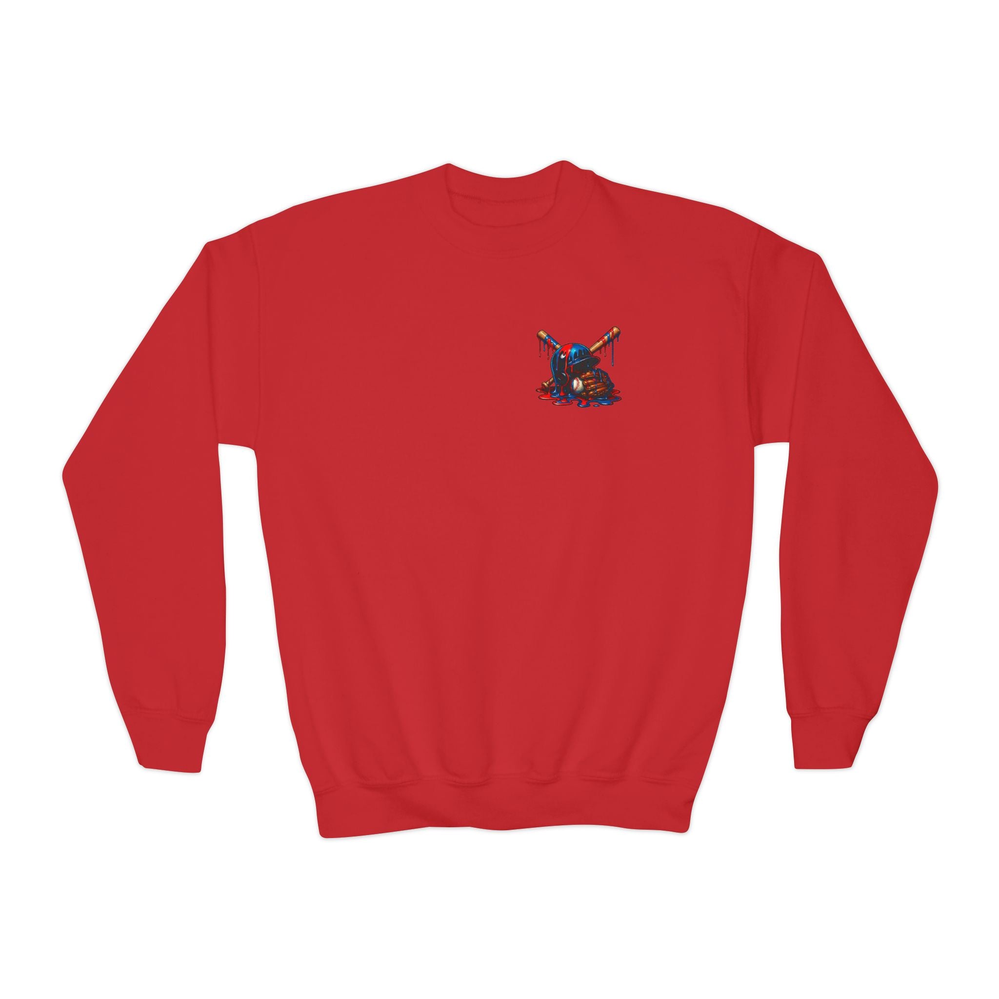 Drip Baseball Helmet Youth Sweatshirt | Drip Graphic, Sports Skull