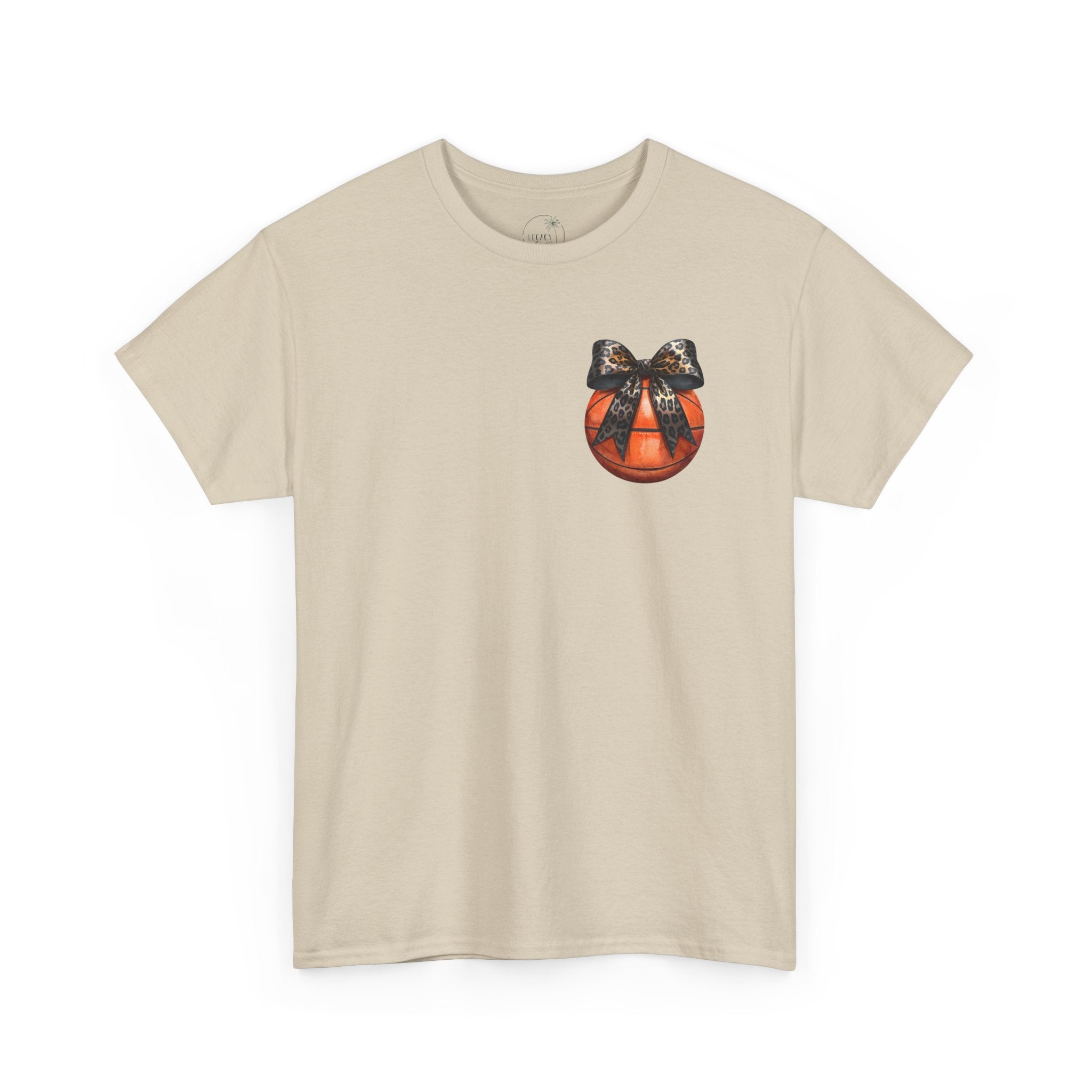Basketball with Bow Tee | Spartans Script Back