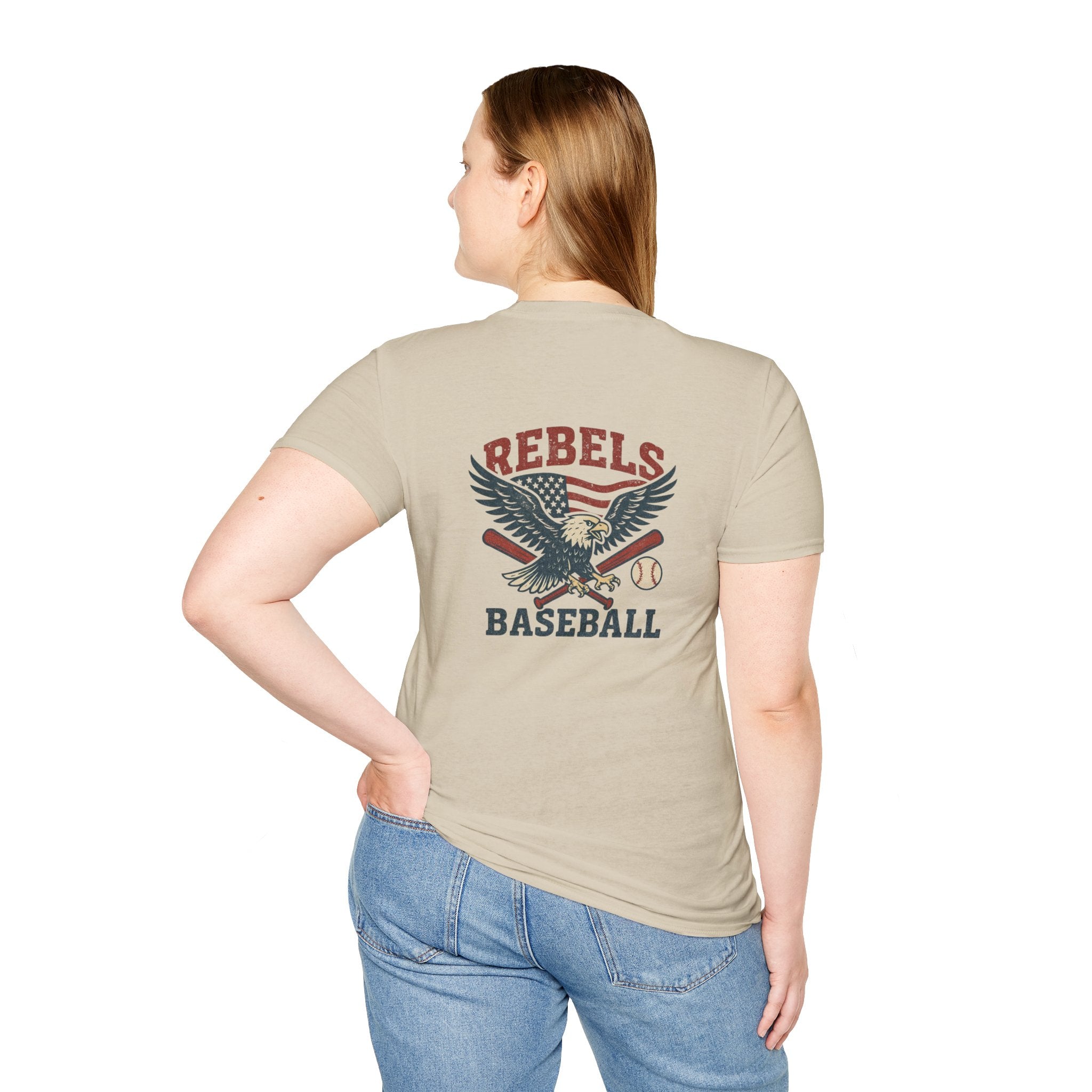 Rebels Eagle Baseball T-Shirt | Vintage Sports Team Shirt