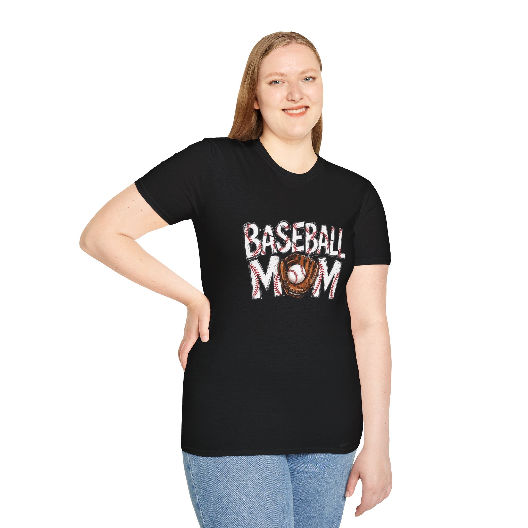 Baseball Mom T-Shirt | Baseball Ball Graphic, Mom Lettering