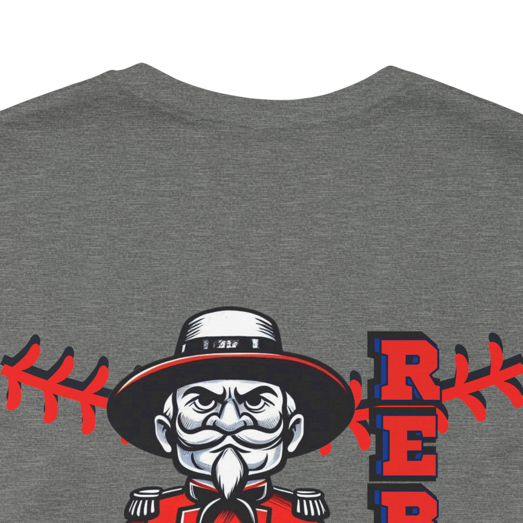Rebel Baseball Tee, Unisex Short Sleeve Shirt, Graphic T-Shirt, Sporty Apparel, Casual Wear, Gift for Fans