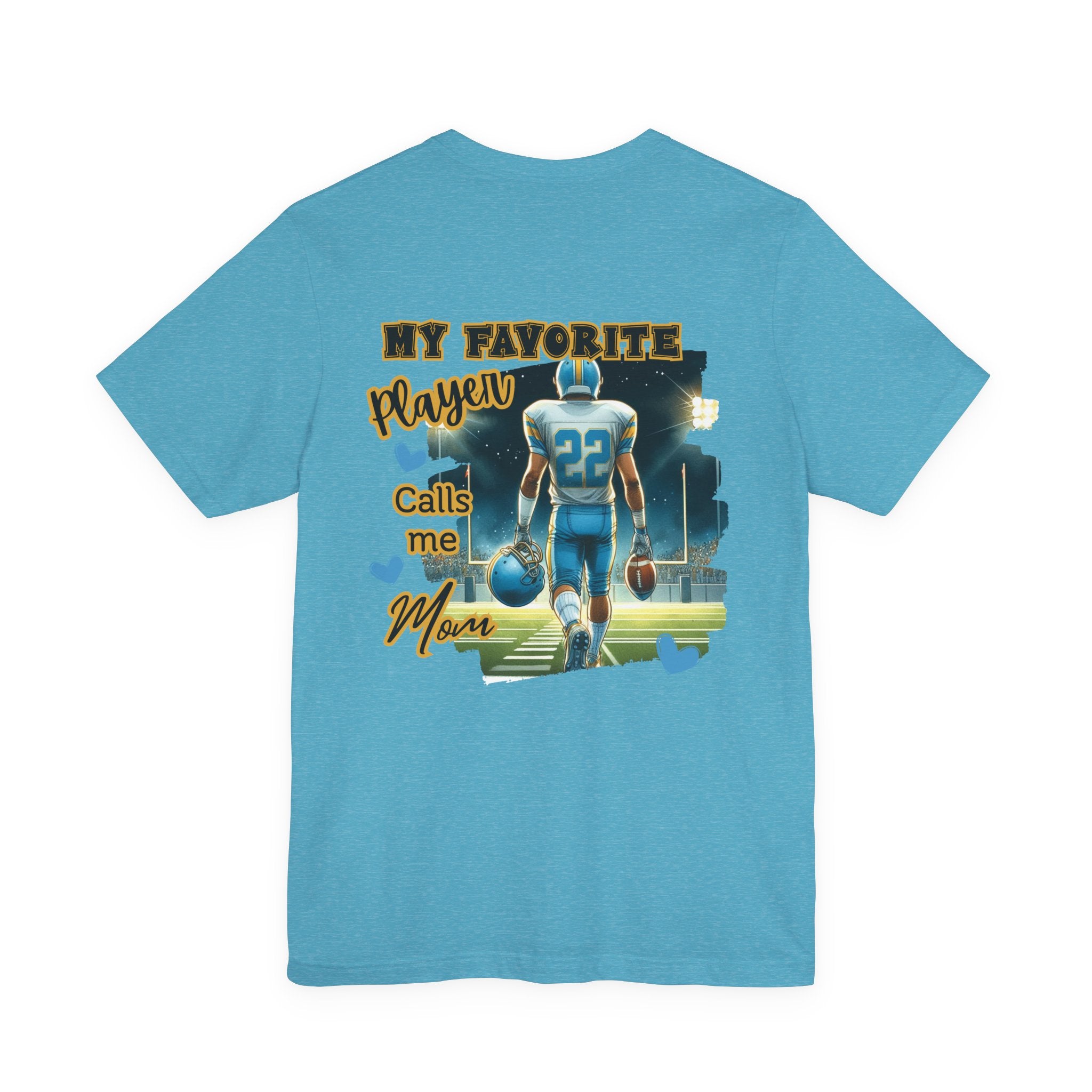 My Favorite Player Calls Me Mom Football T-Shirt Proud Football Mom Tee, Game Day Shirt, Sports Mom Gift