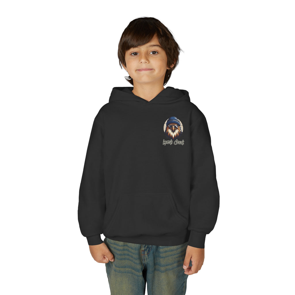 Hawks Nest Eagle Beanie Illustration Hoodie | Youth Hooded Sweatshirt