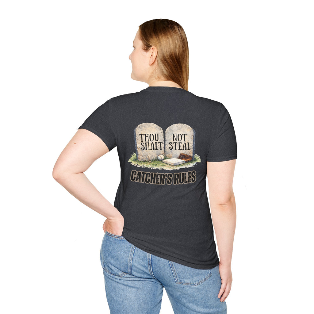 Thou Shalt Not Steal T-Shirt | Stone Tablets, Humor, Back Graphic