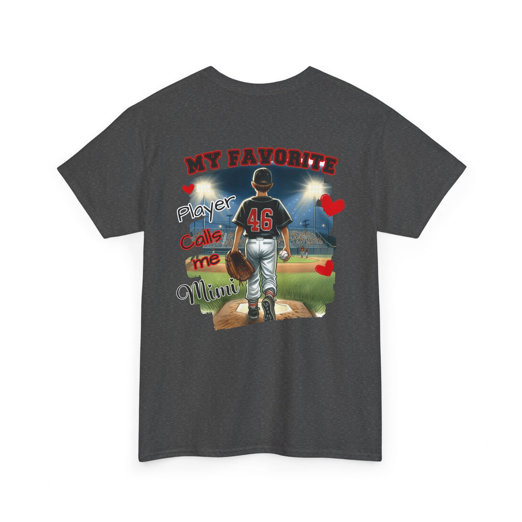 Baseball MIMI Tee - My Favorite Player Calls Me MIMI Gift for Sports Lovers, Family Support Tee