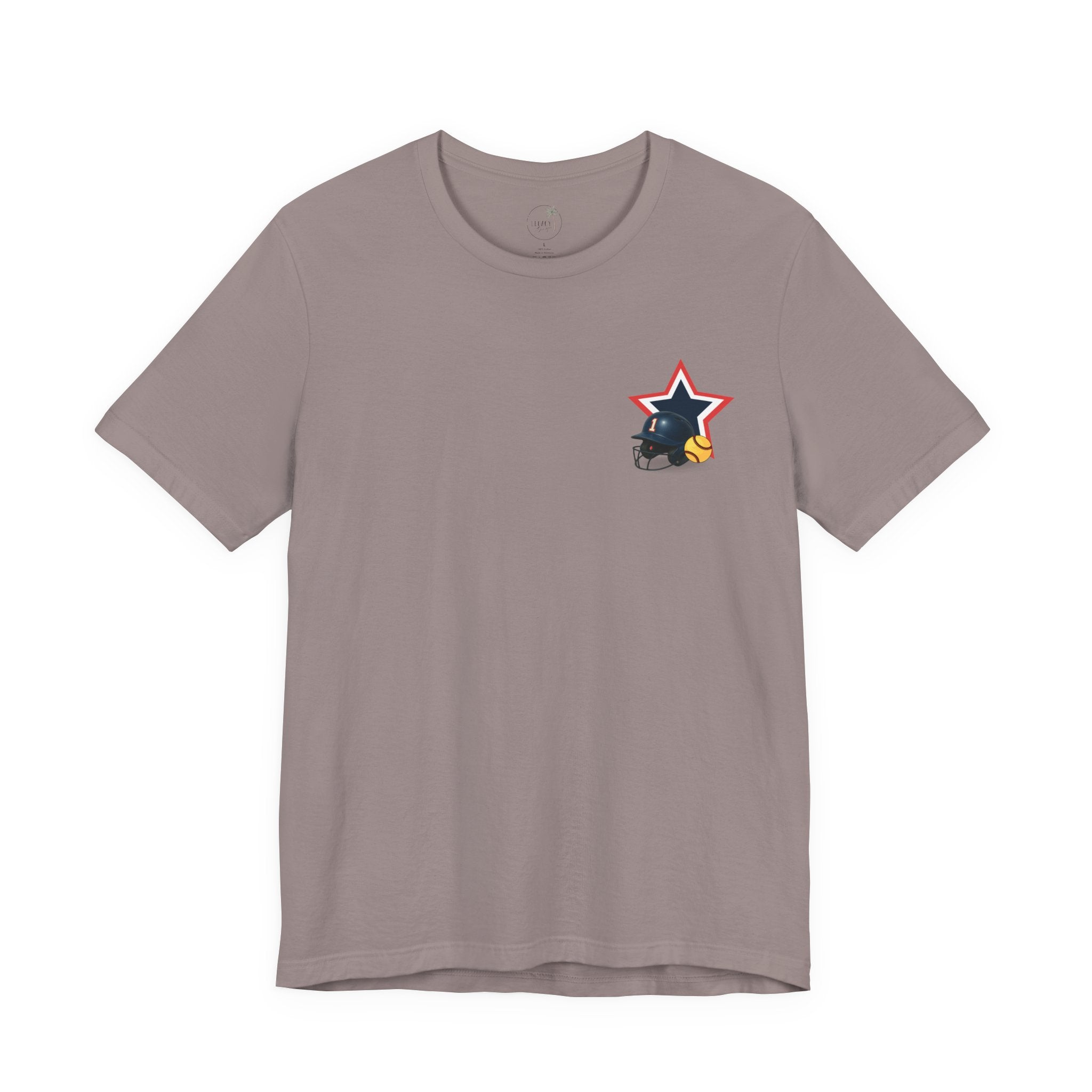 My Favorite Player Calls Me Mom Softball T-Shirt | Proud Softball Mom Tee | Game Day Shirt | Sports Mom Gift with Pocket Design