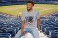 Falcons Eagle Baseball T-Shirt | Checkerboard Stars, Bat Helmet Sports Design