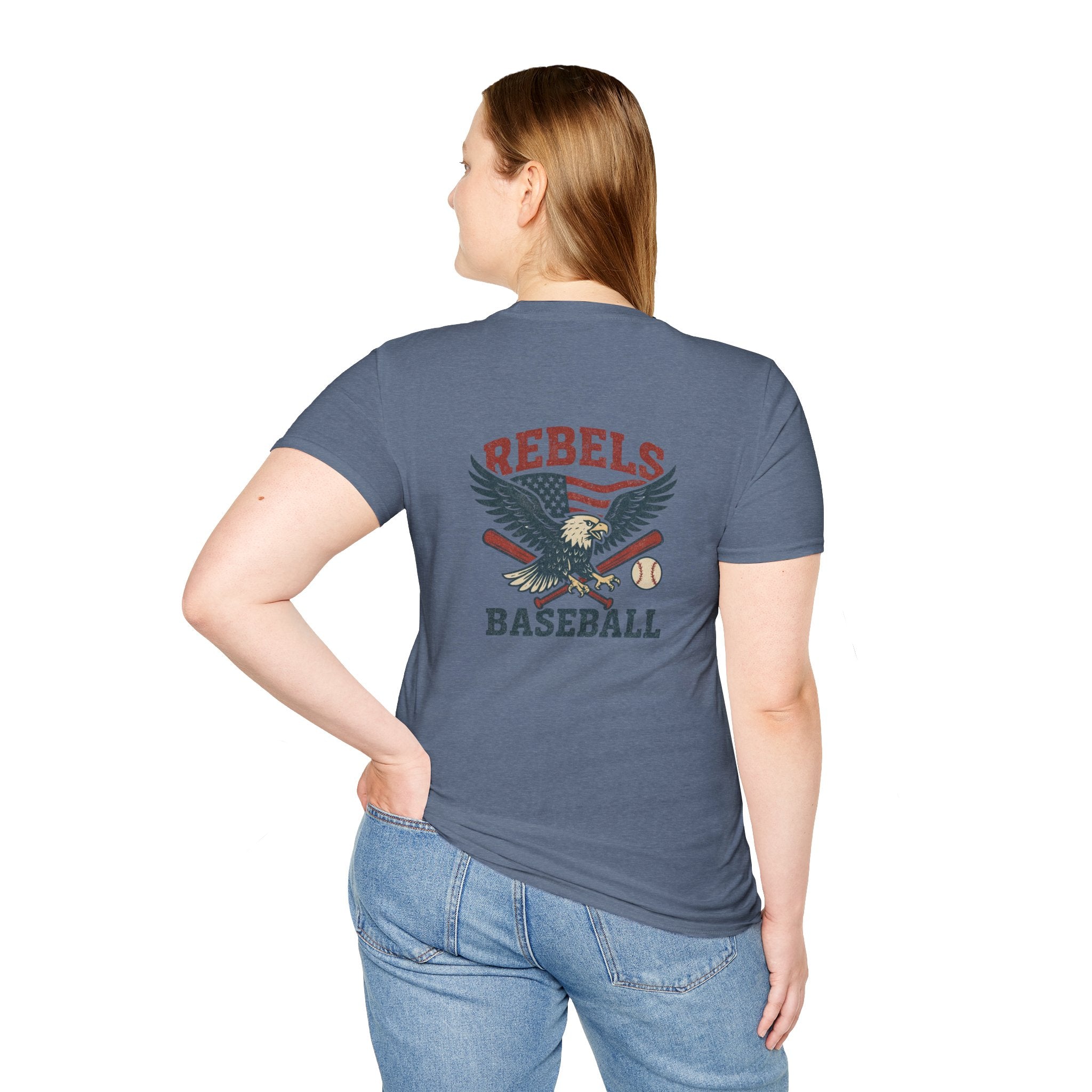 Rebels Eagle Baseball T-Shirt | Vintage Sports Team Shirt