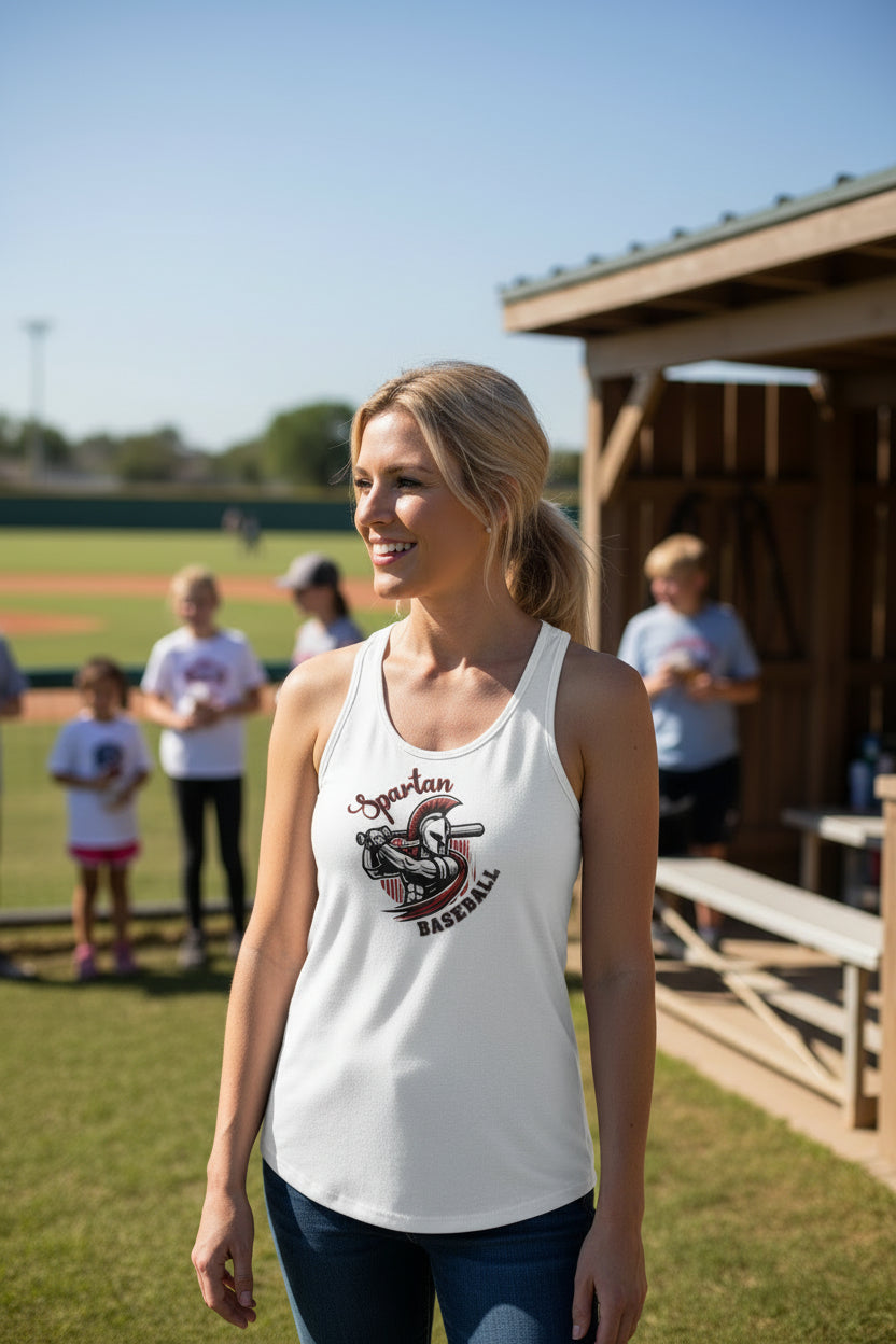 Spartan Baseball Tank Women's Ideal Racerback Tank