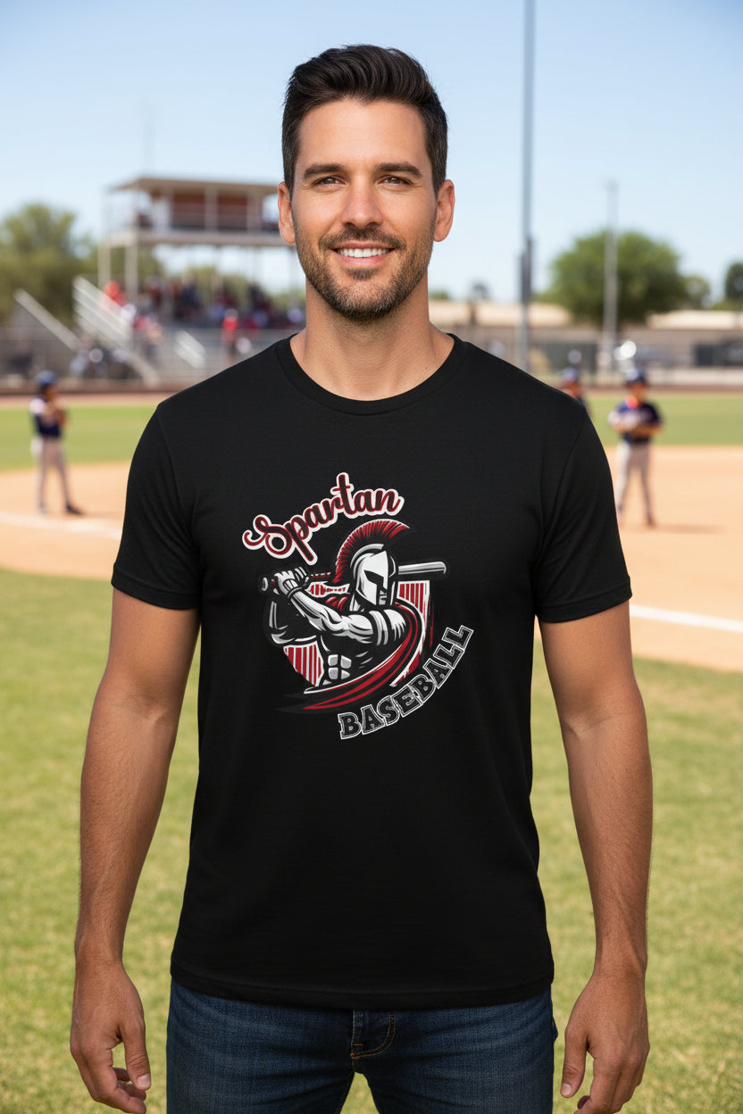 Spartan Baseball T-Shirt | Spartan Helmet Batter Sports Shirt