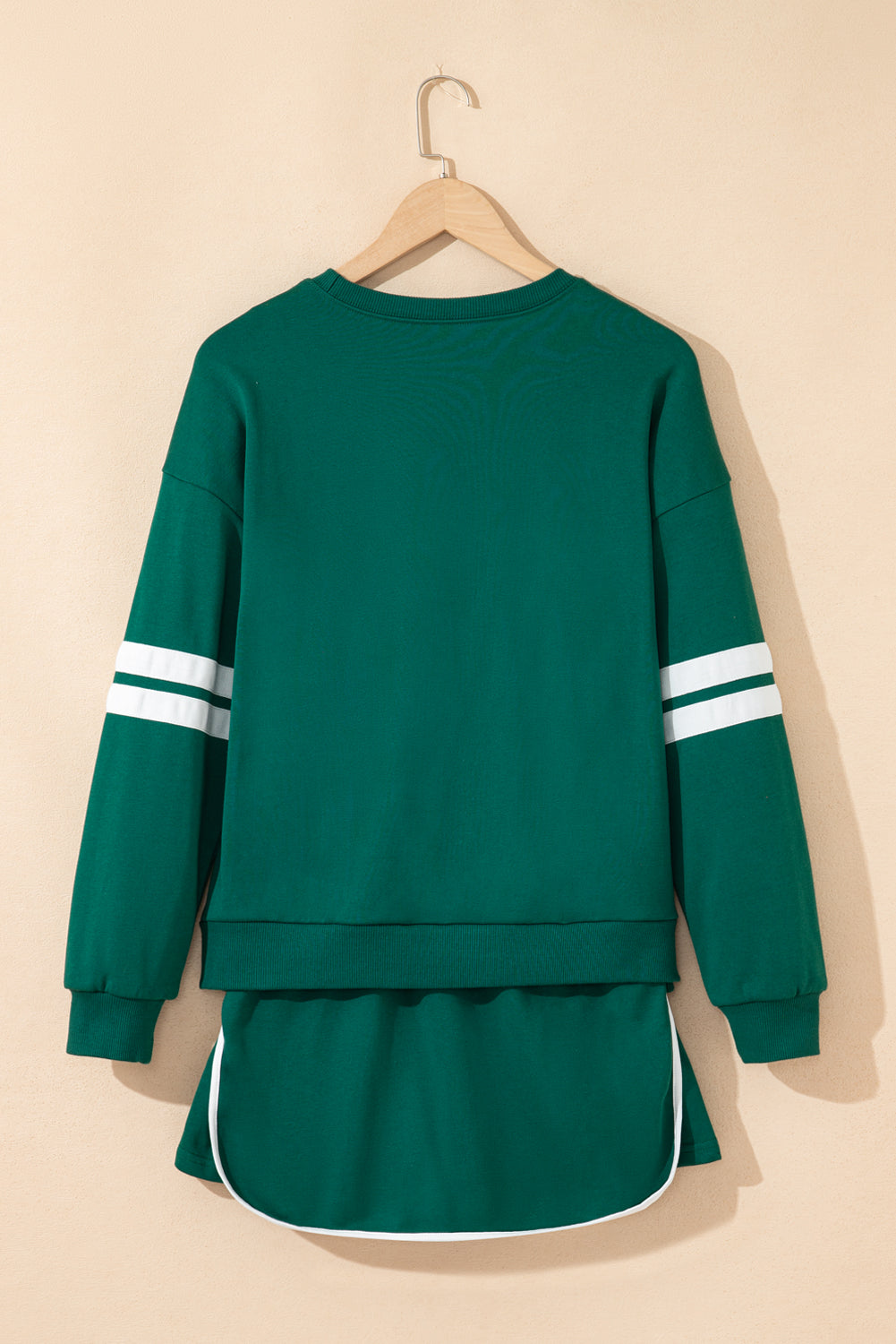 Sophia Shoulder Pullover Mini Skirt Sporty 2 piece set