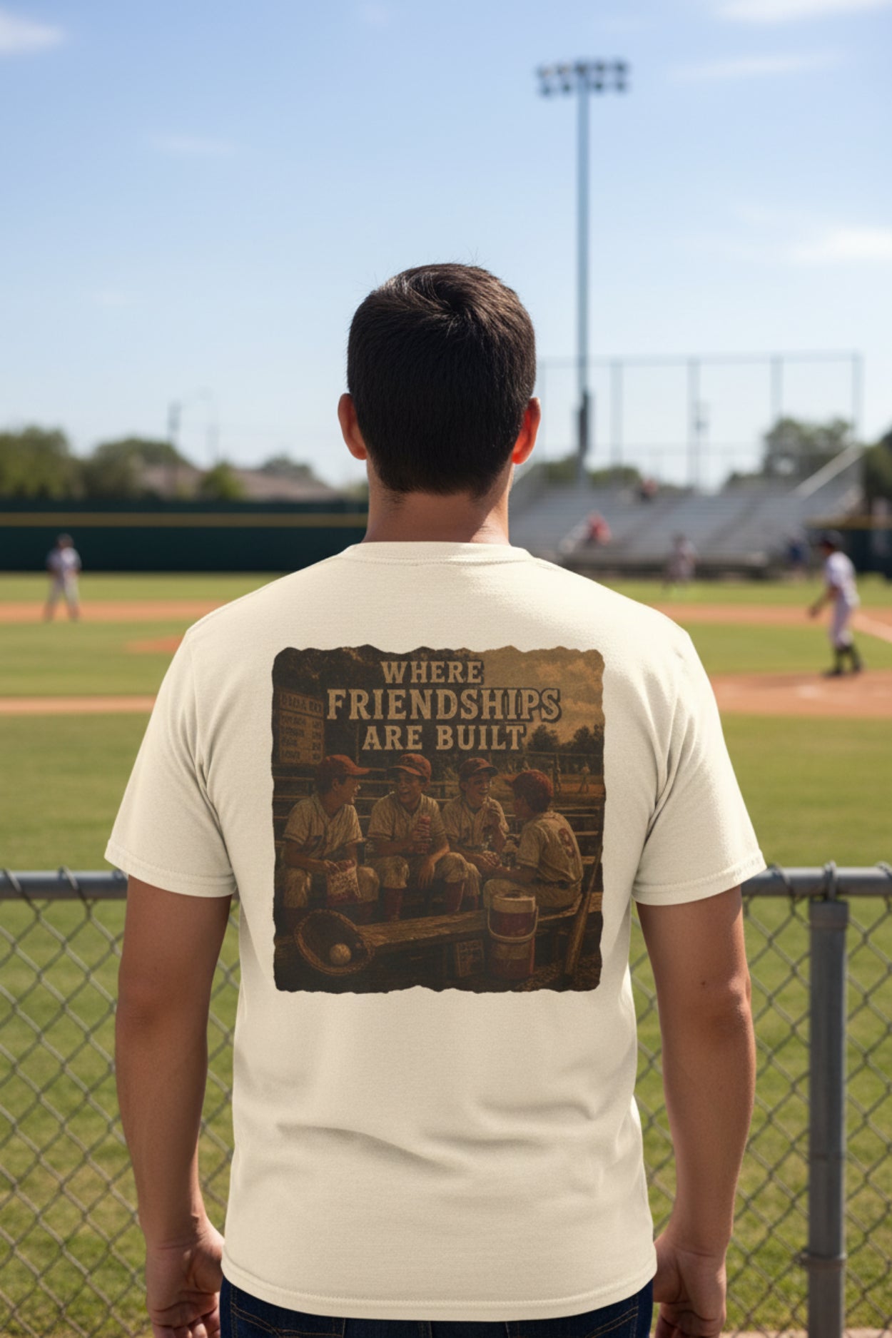 Vintage Baseball Nostalgia Shirt, Where Friendships Are Built Tee, Classic Baseball Fan Shirt, Game Day Graphic Tee, Sports Lover Gift